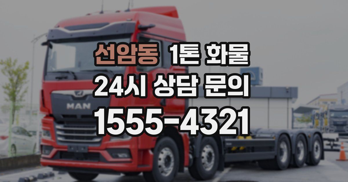 선암동 1톤 화물