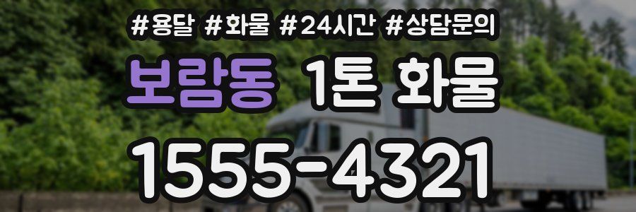 보람동 1톤 화물