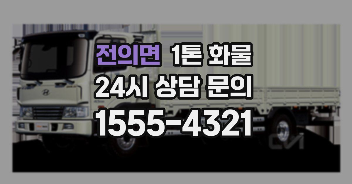 전의면 1톤 화물