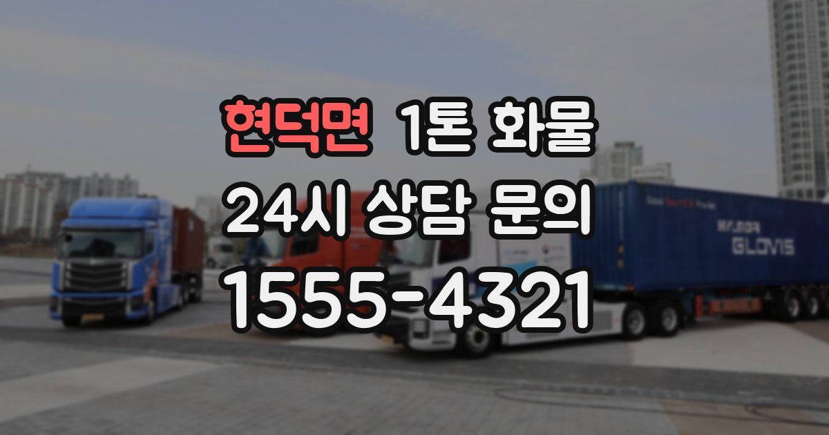 현덕면 1톤 화물