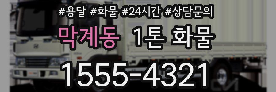 막계동 1톤 화물