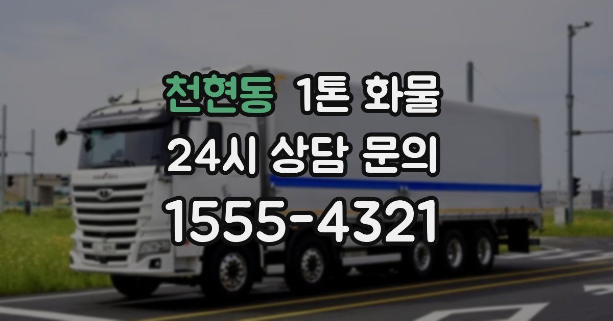 천현동 1톤 화물