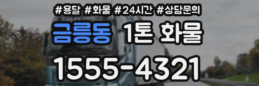 금릉동 1톤 화물