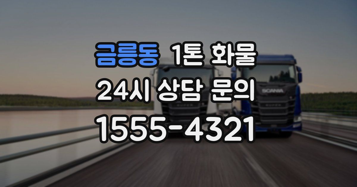 금릉동 1톤 화물