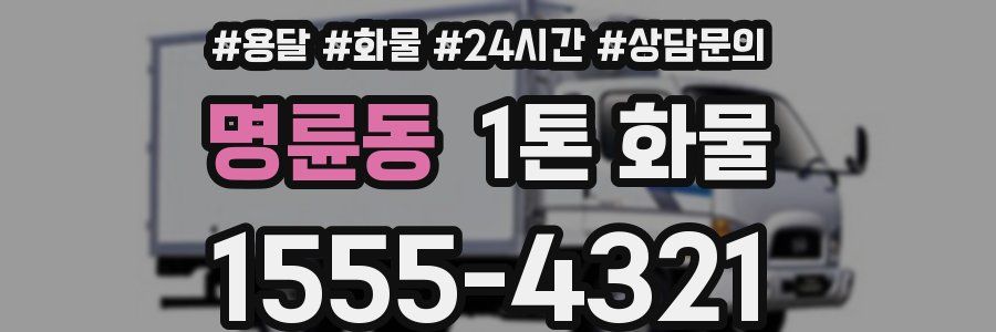 명륜동 1톤 화물