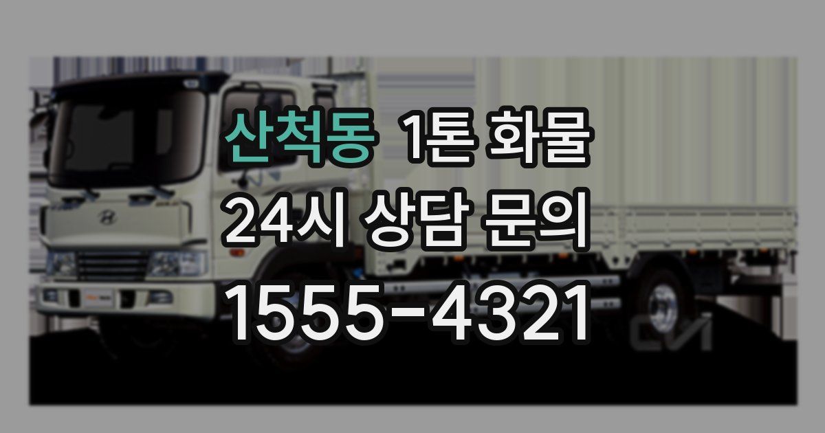 산척동 1톤 화물