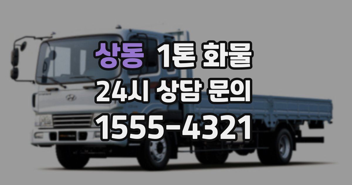 상동 1톤 화물