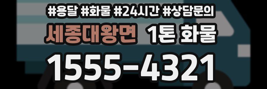 세종대왕면 1톤 화물