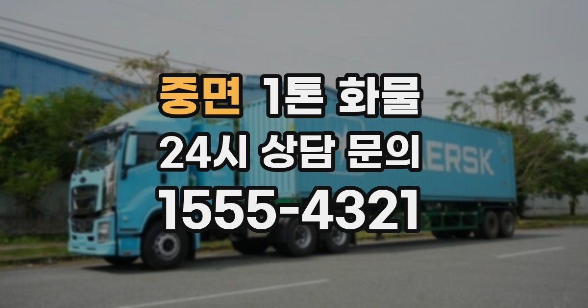 중면 1톤 화물