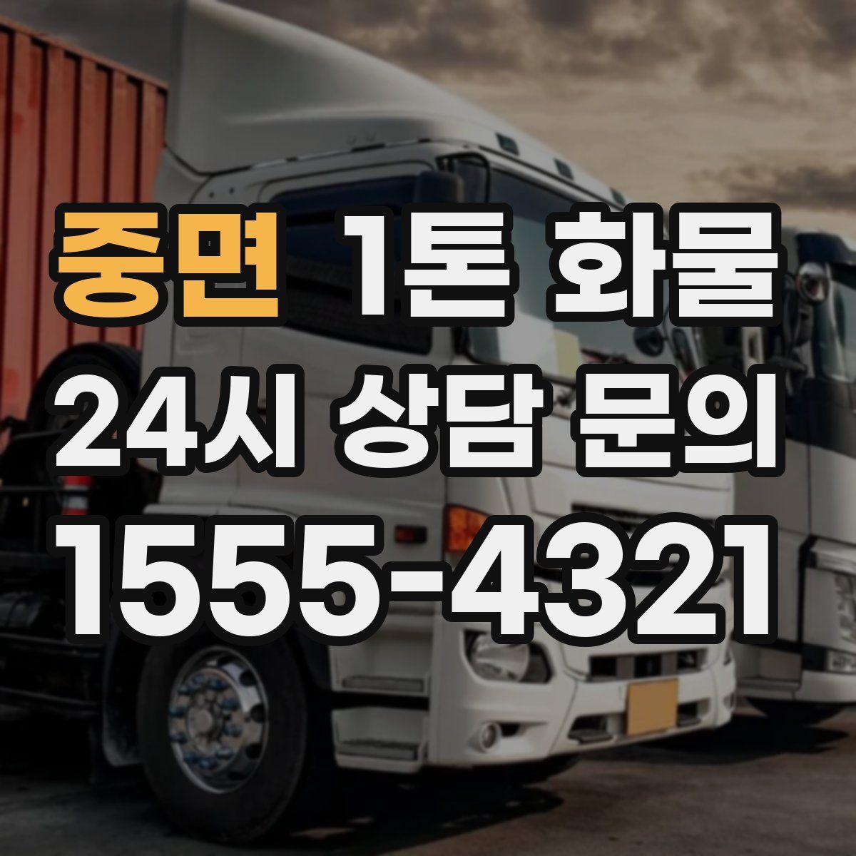 중면 1톤 화물