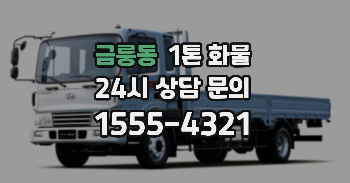 금릉동 1톤 화물