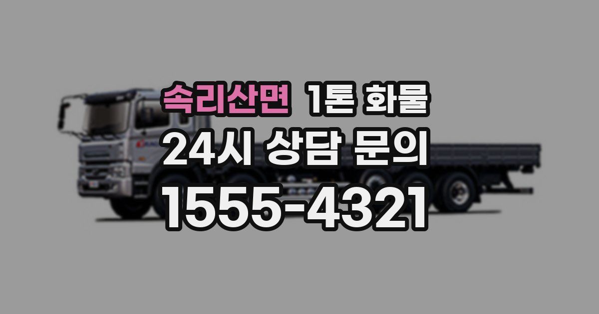 속리산면 1톤 화물