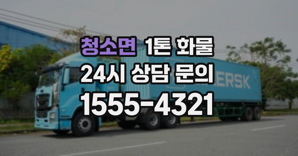 청소면 1톤 화물