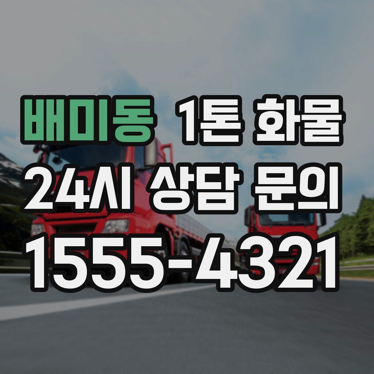 배미동 1톤 화물