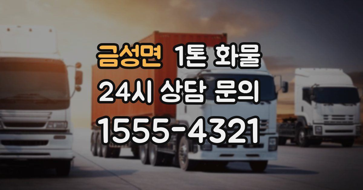 금성면 1톤 화물