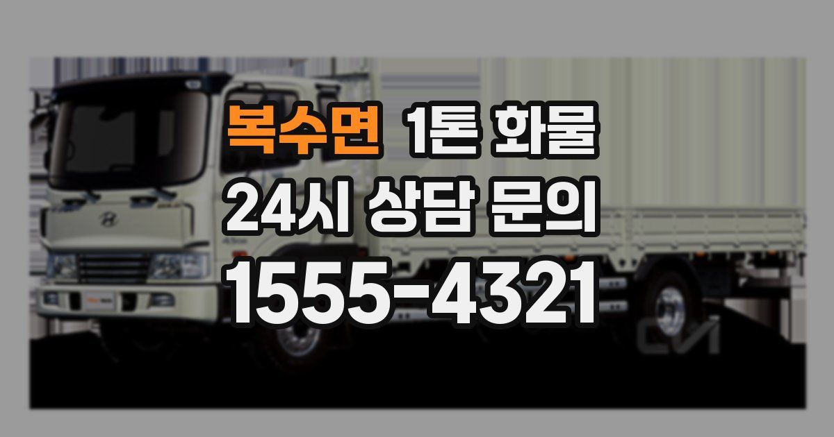 복수면 1톤 화물