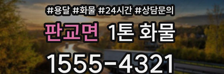 판교면 1톤 화물