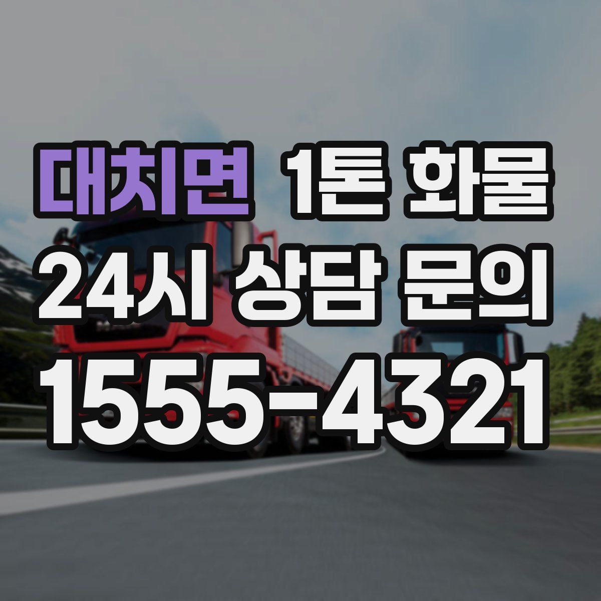 대치면 1톤 화물