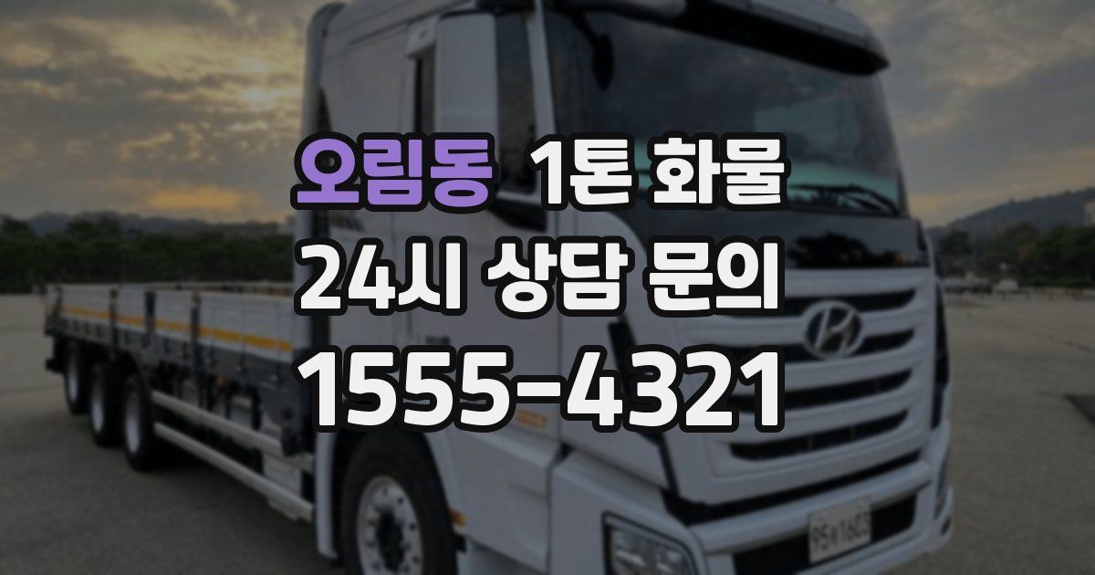 오림동 1톤 화물