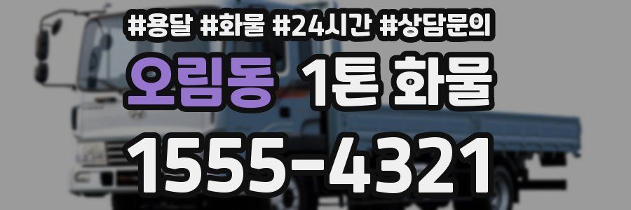 오림동 1톤 화물
