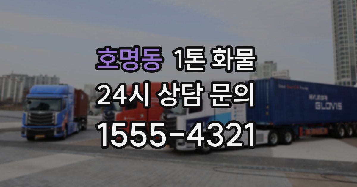 호명동 1톤 화물