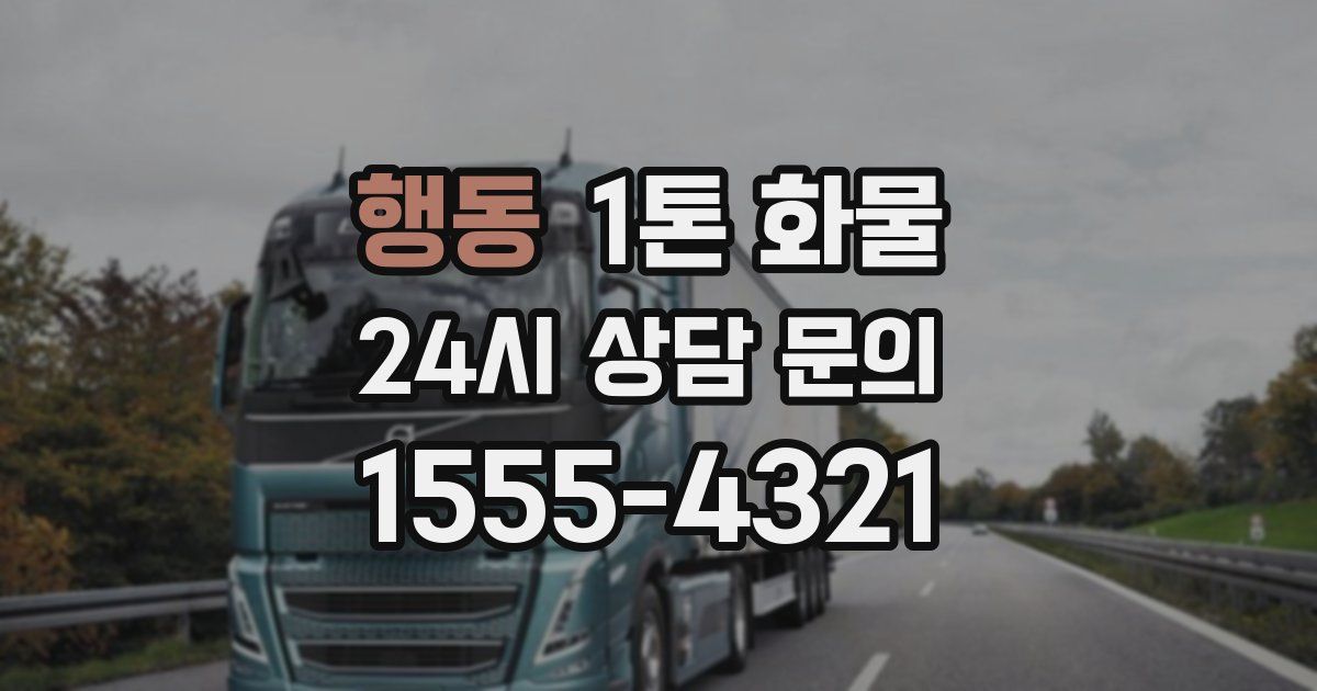 행동 1톤 화물