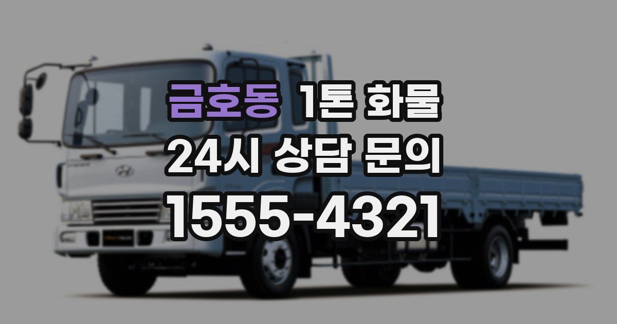 금호동 1톤 화물