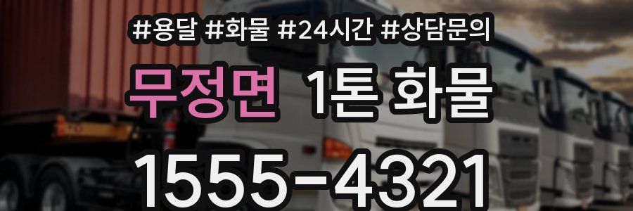 무정면 1톤 화물