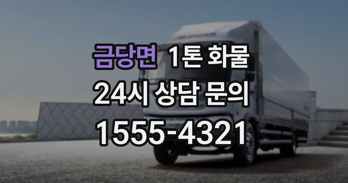 금당면 1톤 화물