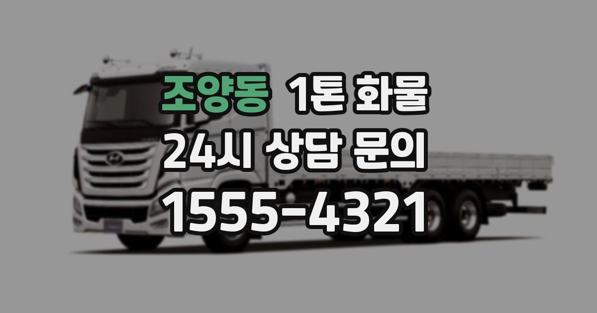 조양동 1톤 화물