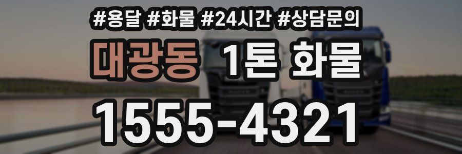 대광동 1톤 화물
