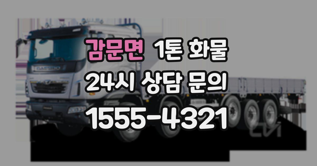 감문면 1톤 화물