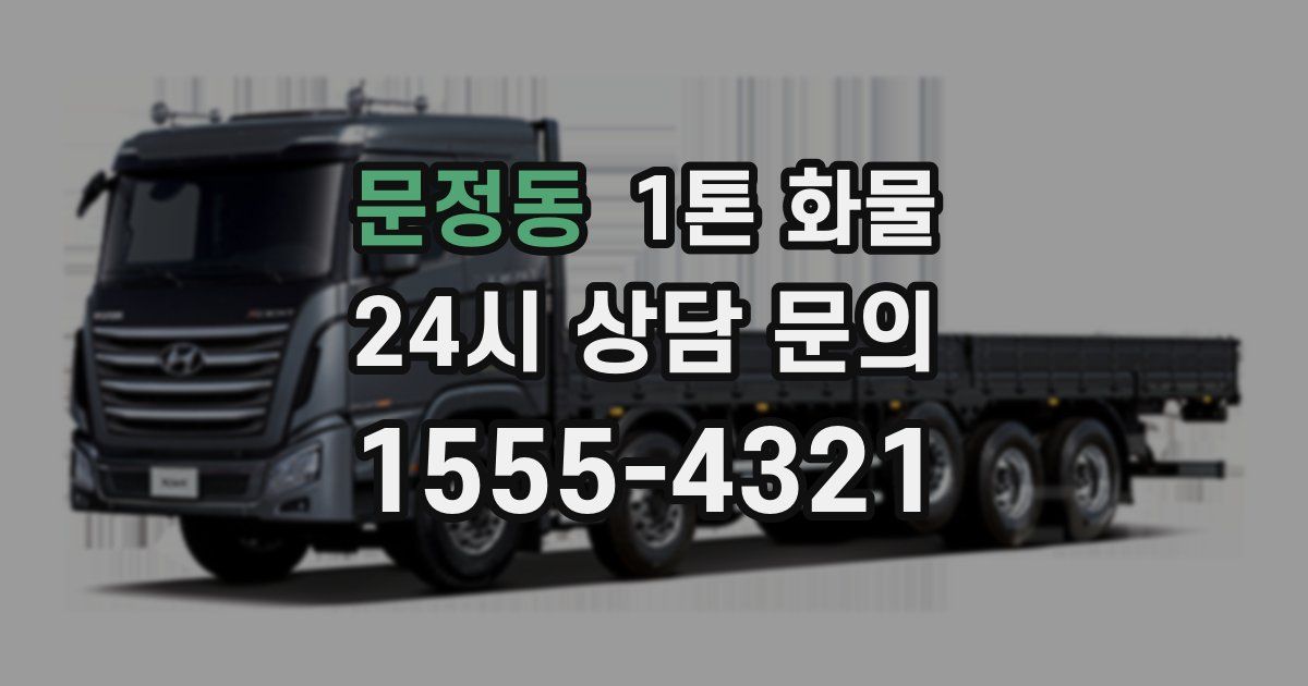 문정동 1톤 화물