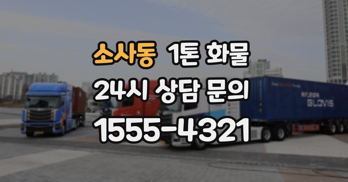 소사동 1톤 화물