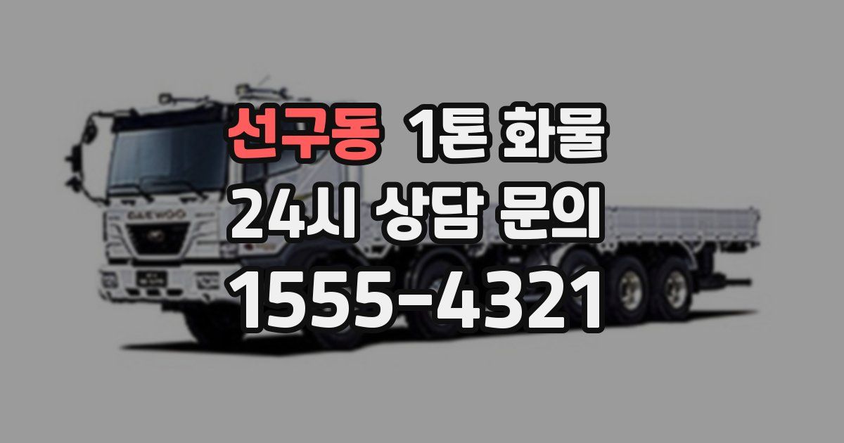 선구동 1톤 화물
