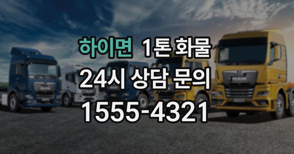 하이면 1톤 화물