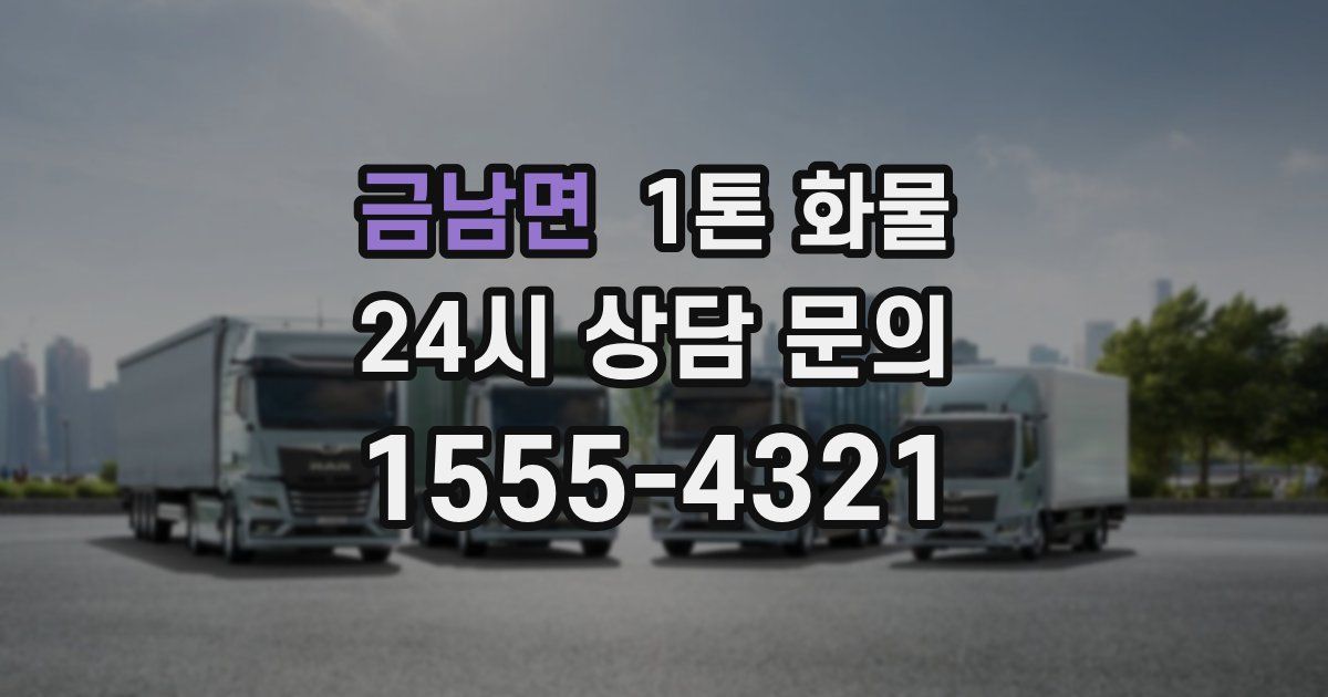 금남면 1톤 화물