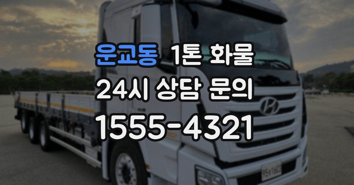 운교동 1톤 화물