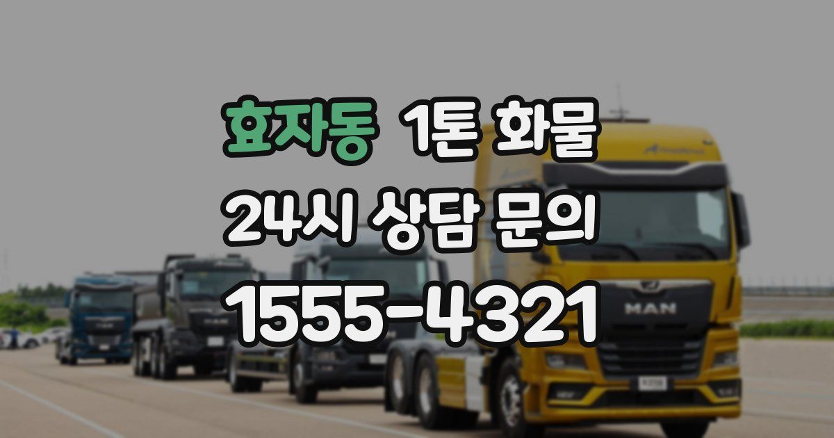 효자동 1톤 화물