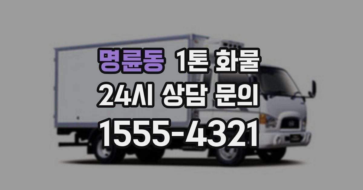명륜동 1톤 화물