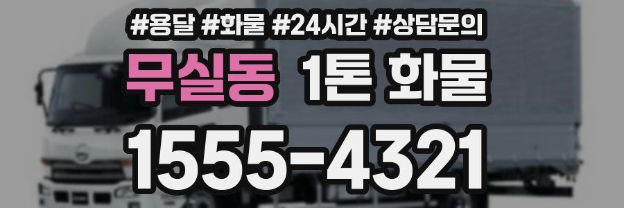 무실동 1톤 화물