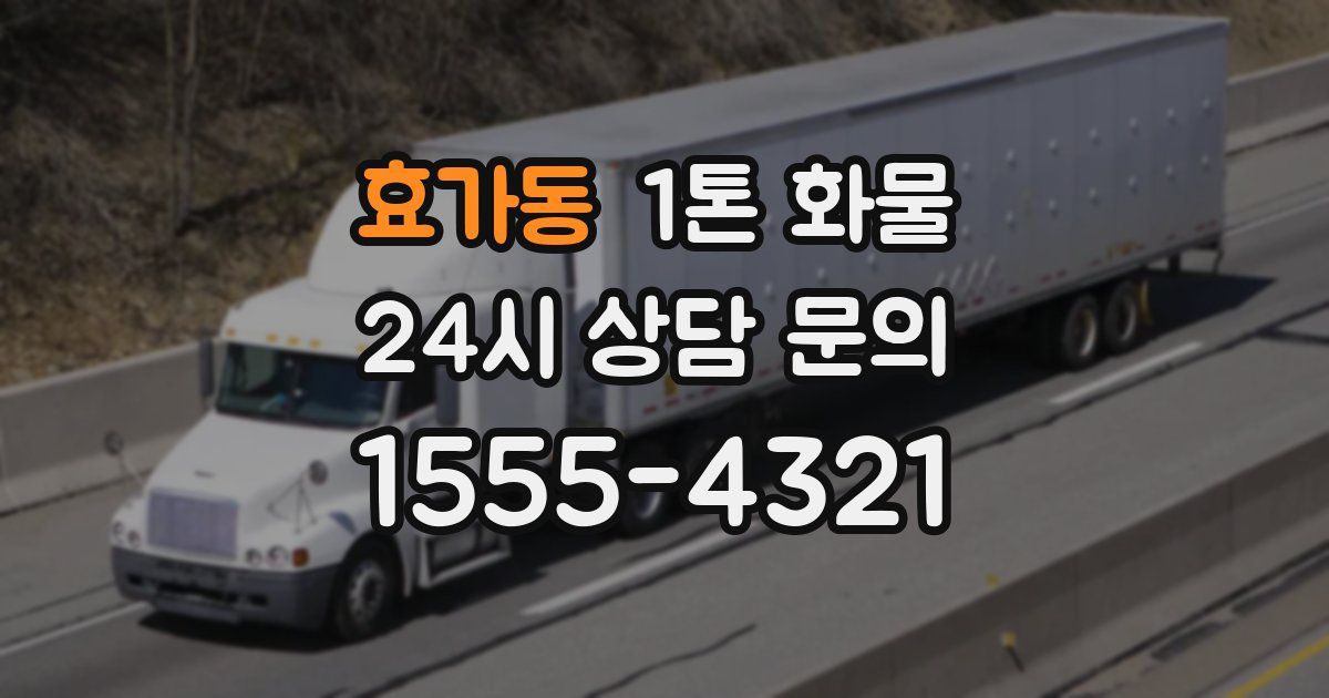 효가동 1톤 화물