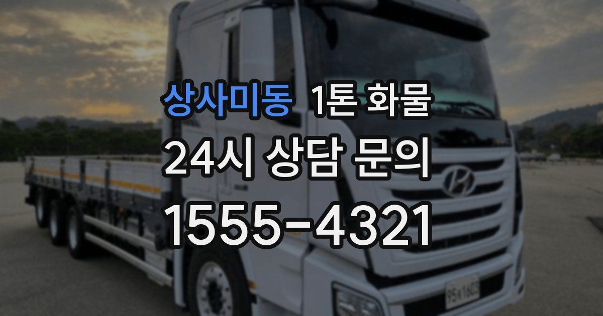 상사미동 1톤 화물