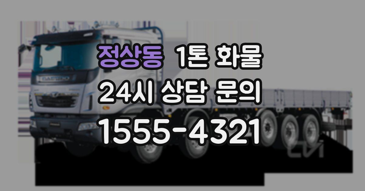 정상동 1톤 화물
