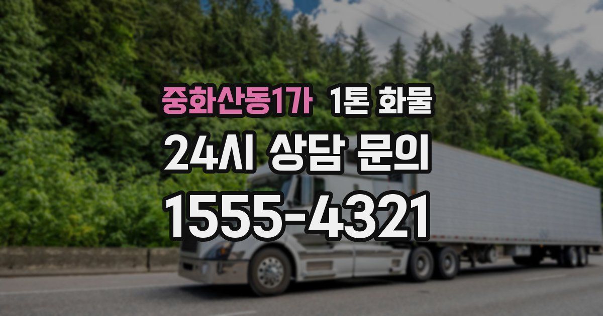 중화산동1가 1톤 화물