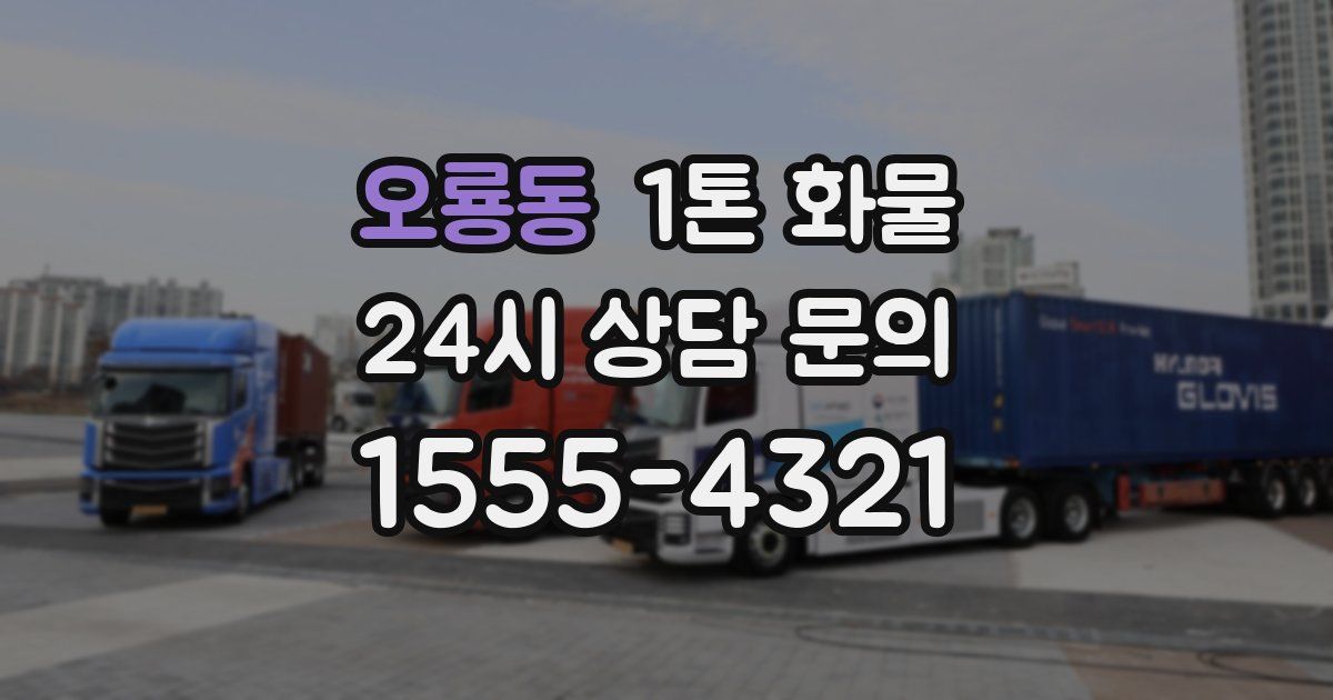 오룡동 1톤 화물