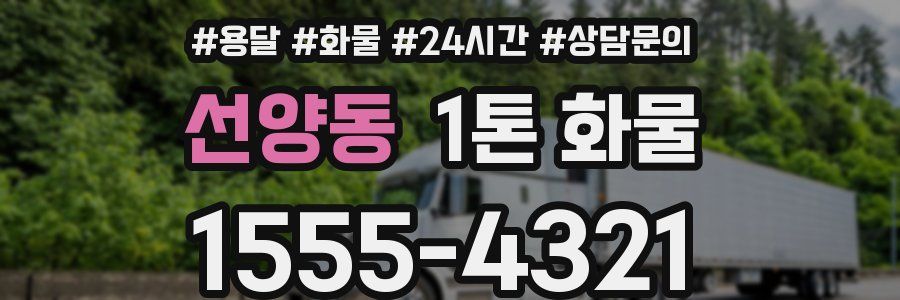 선양동 1톤 화물