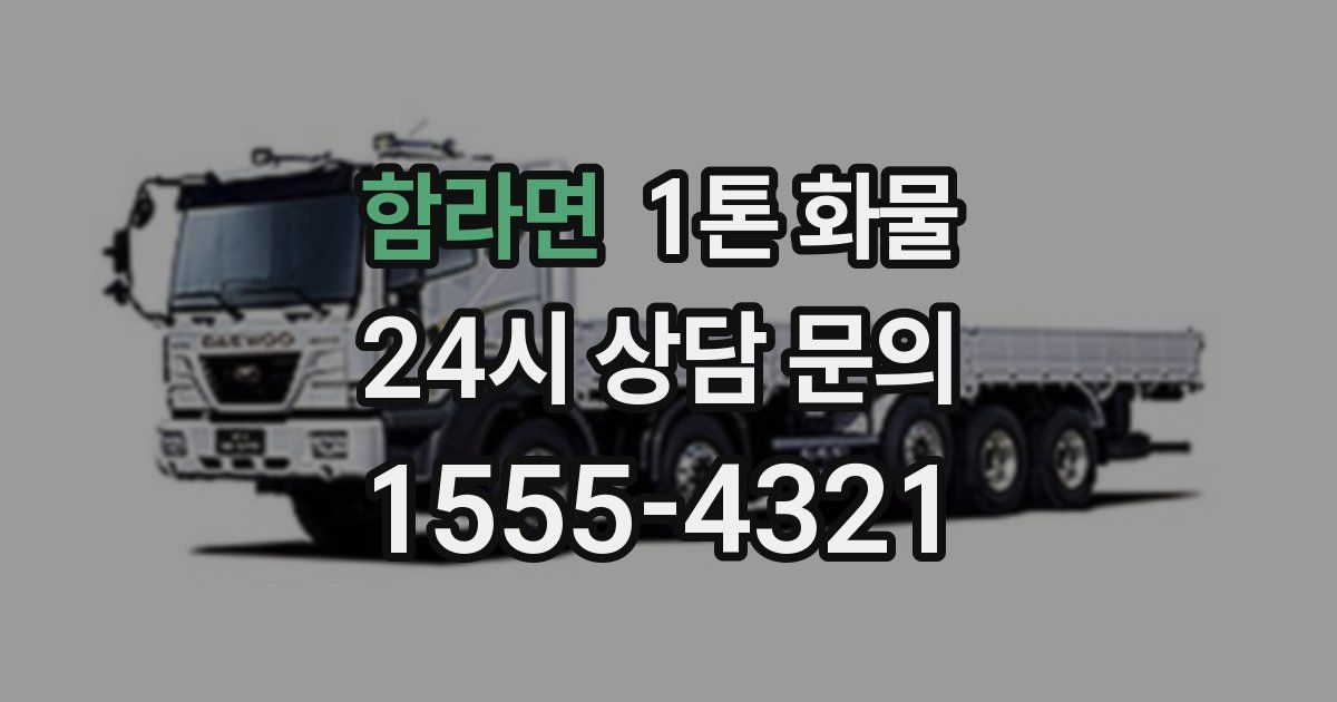 함라면 1톤 화물