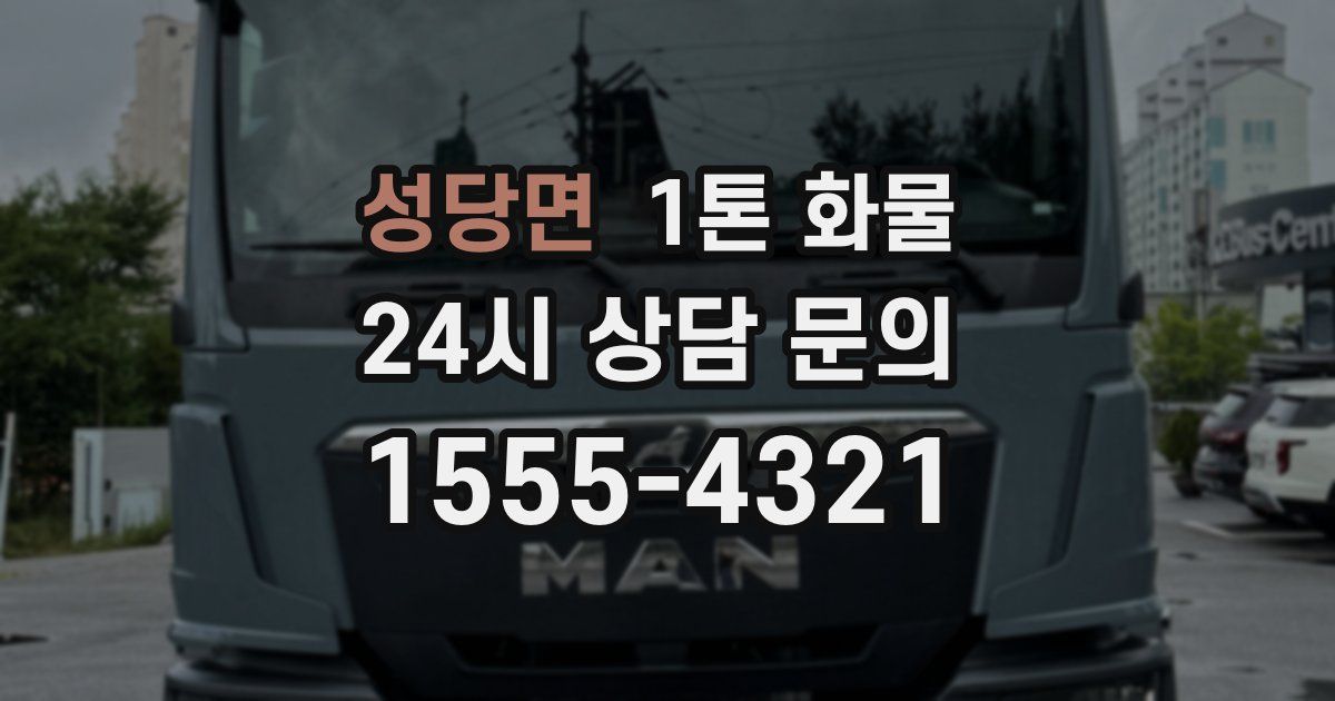 성당면 1톤 화물