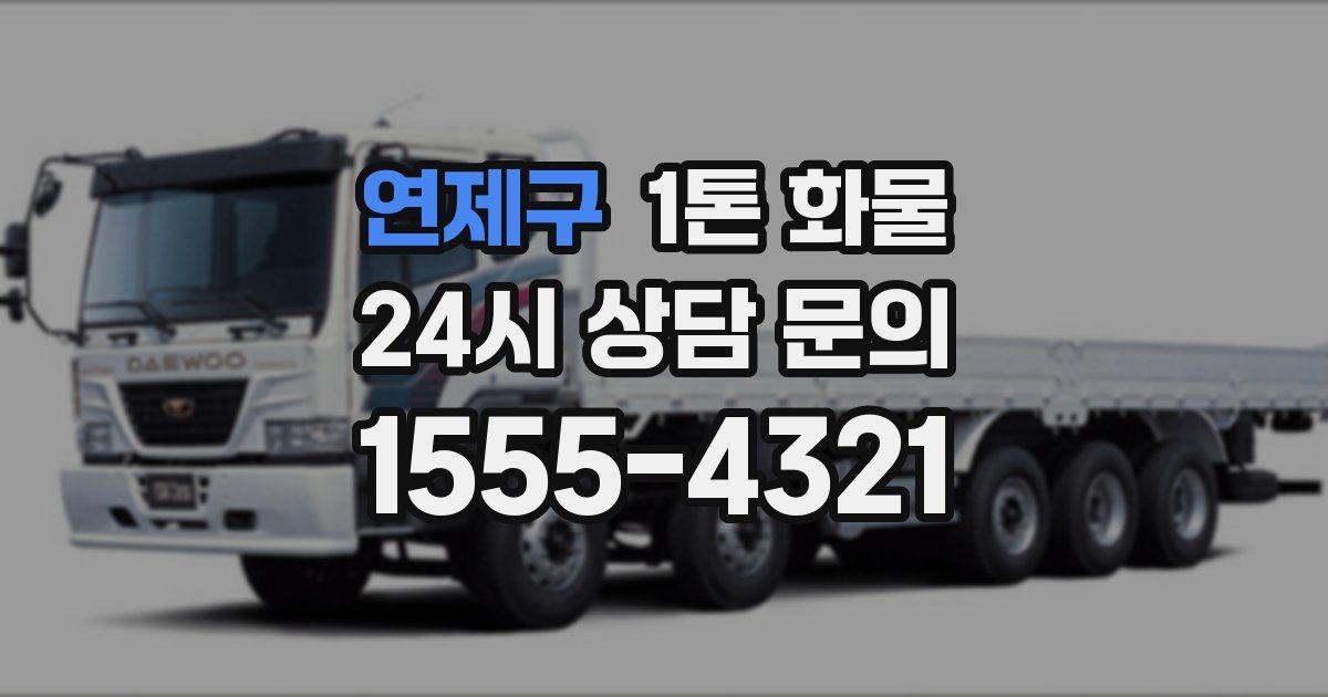 연제구 1톤 화물